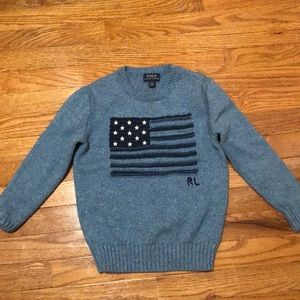 Boys Polo denim blue sweater size7